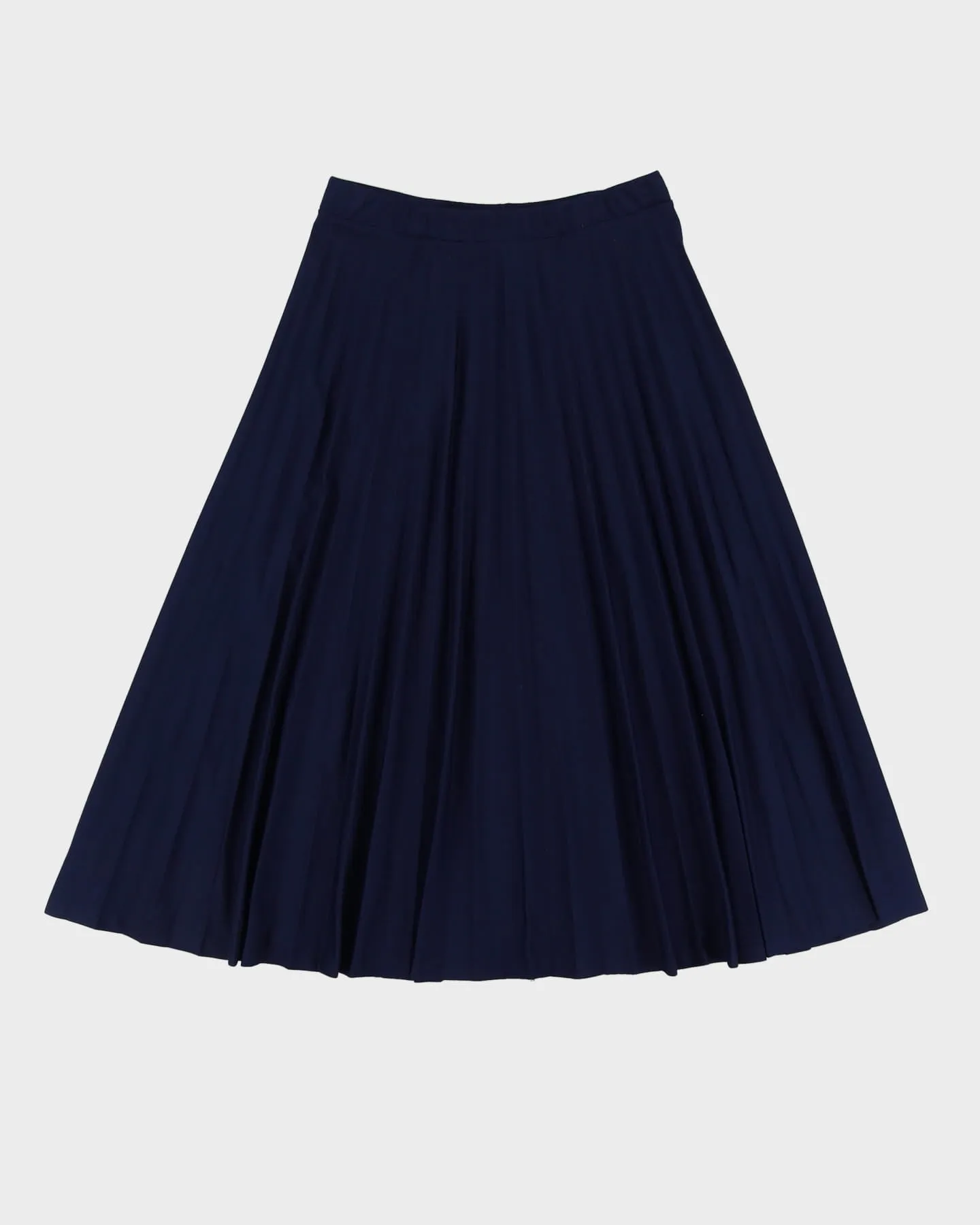 00s Blue Pleated Midi Skirt - S