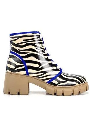 Adassa Zebra Ankle Boots