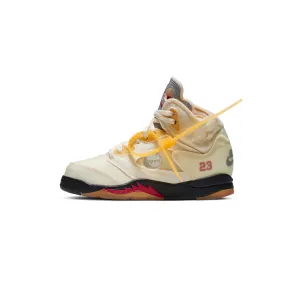 Air Jordan Off-White Little Kids 5 Retro SP Shoes