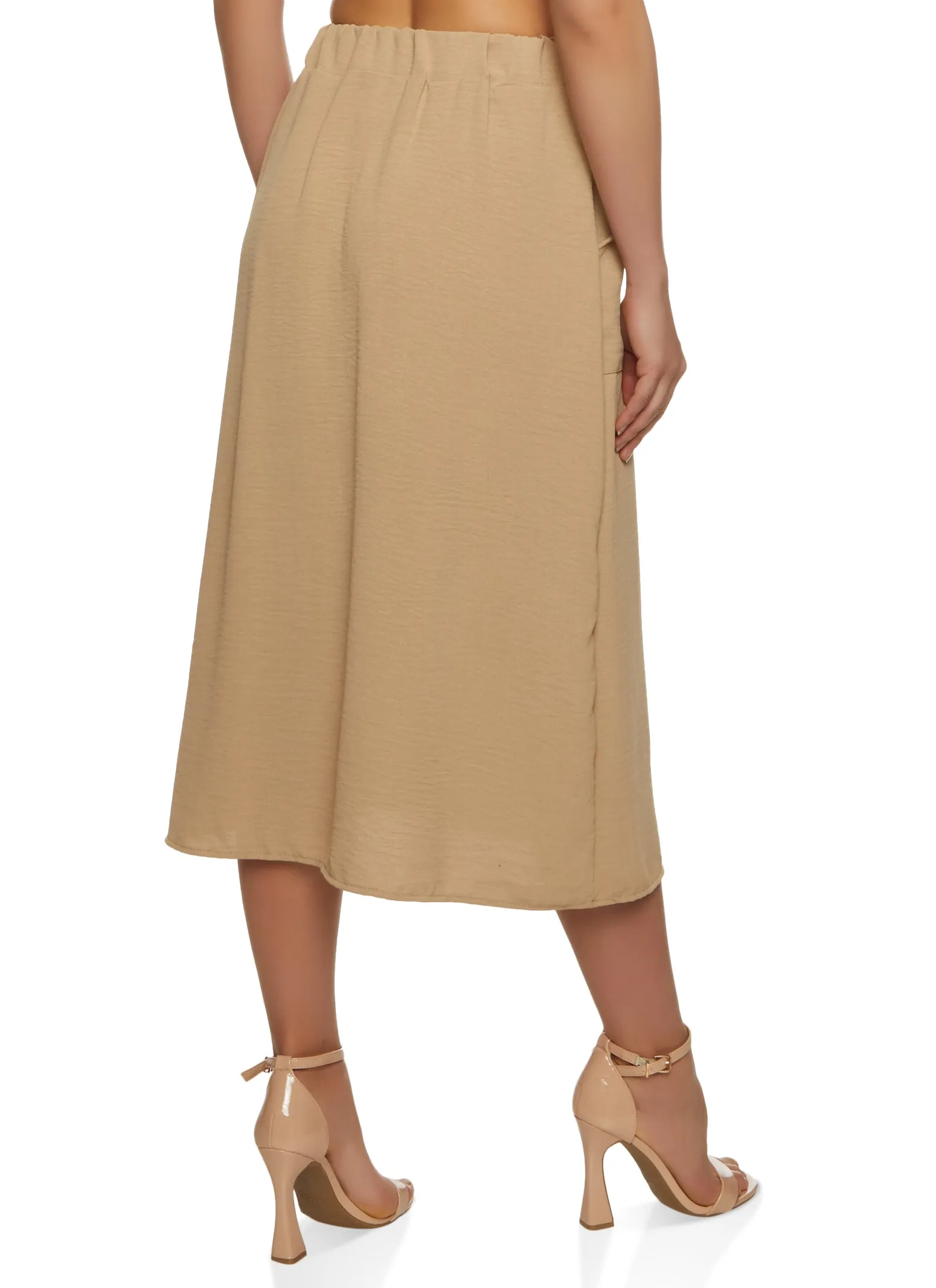 Airy Pocket Midi Skirt