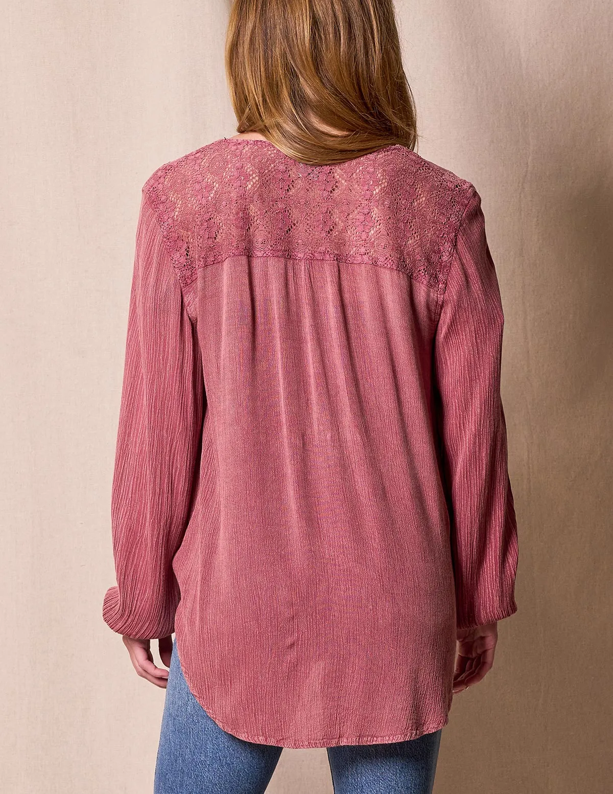 Angelica Tunic Top - Vintage Rose