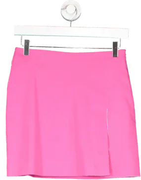 ASOS Pink Clean Split Hem Mini Skirt UK 8