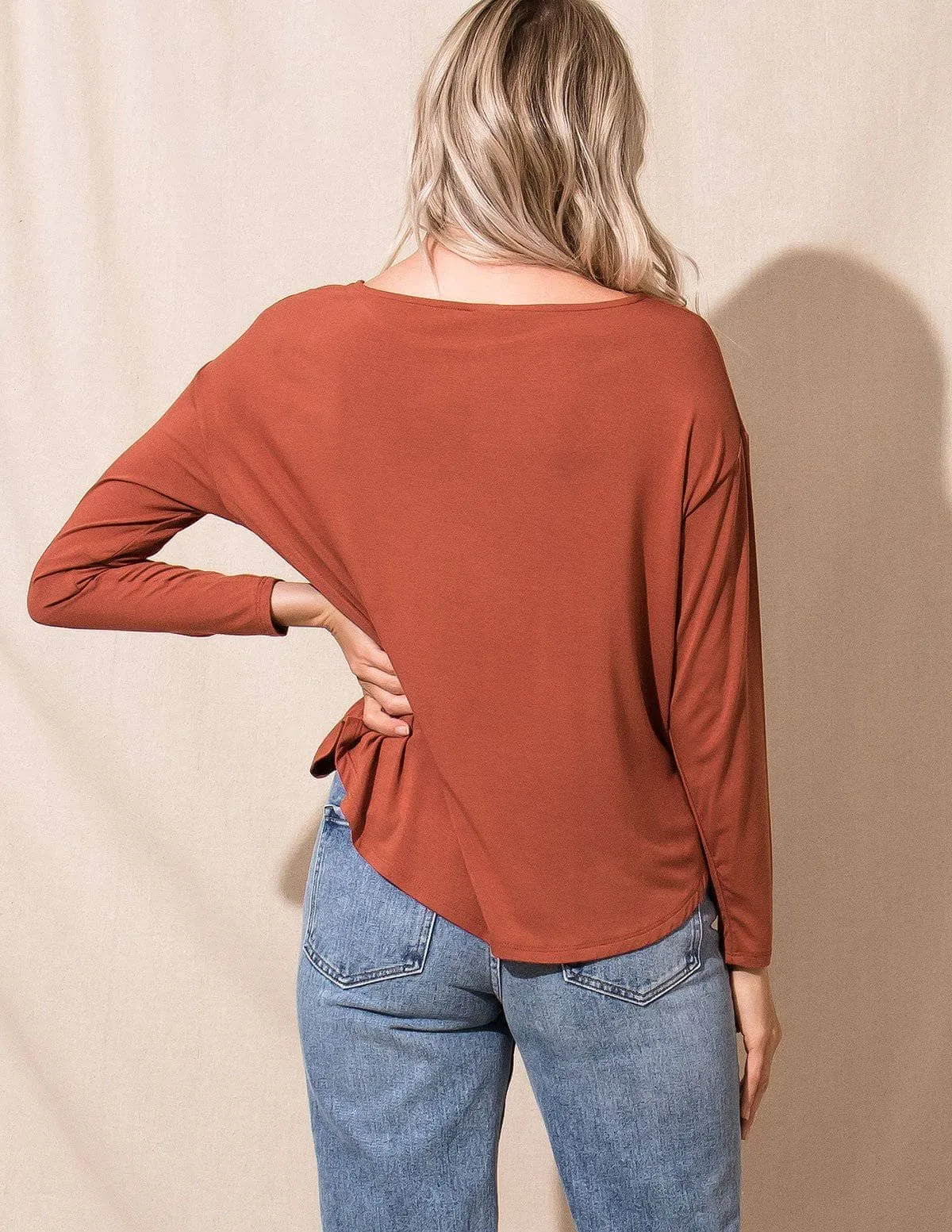 Bamboo Dolman Long Sleeve Tee - As-Is-Clearance