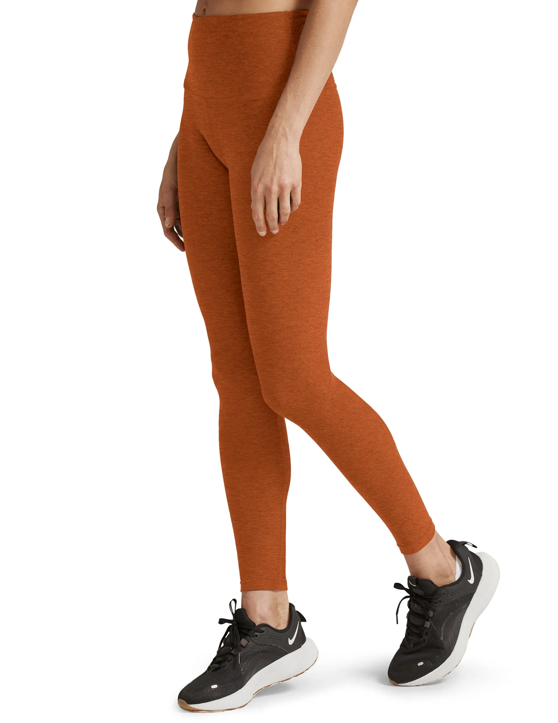 Beyond Yoga Caught in the Midi Legging - Warm Clay Heather