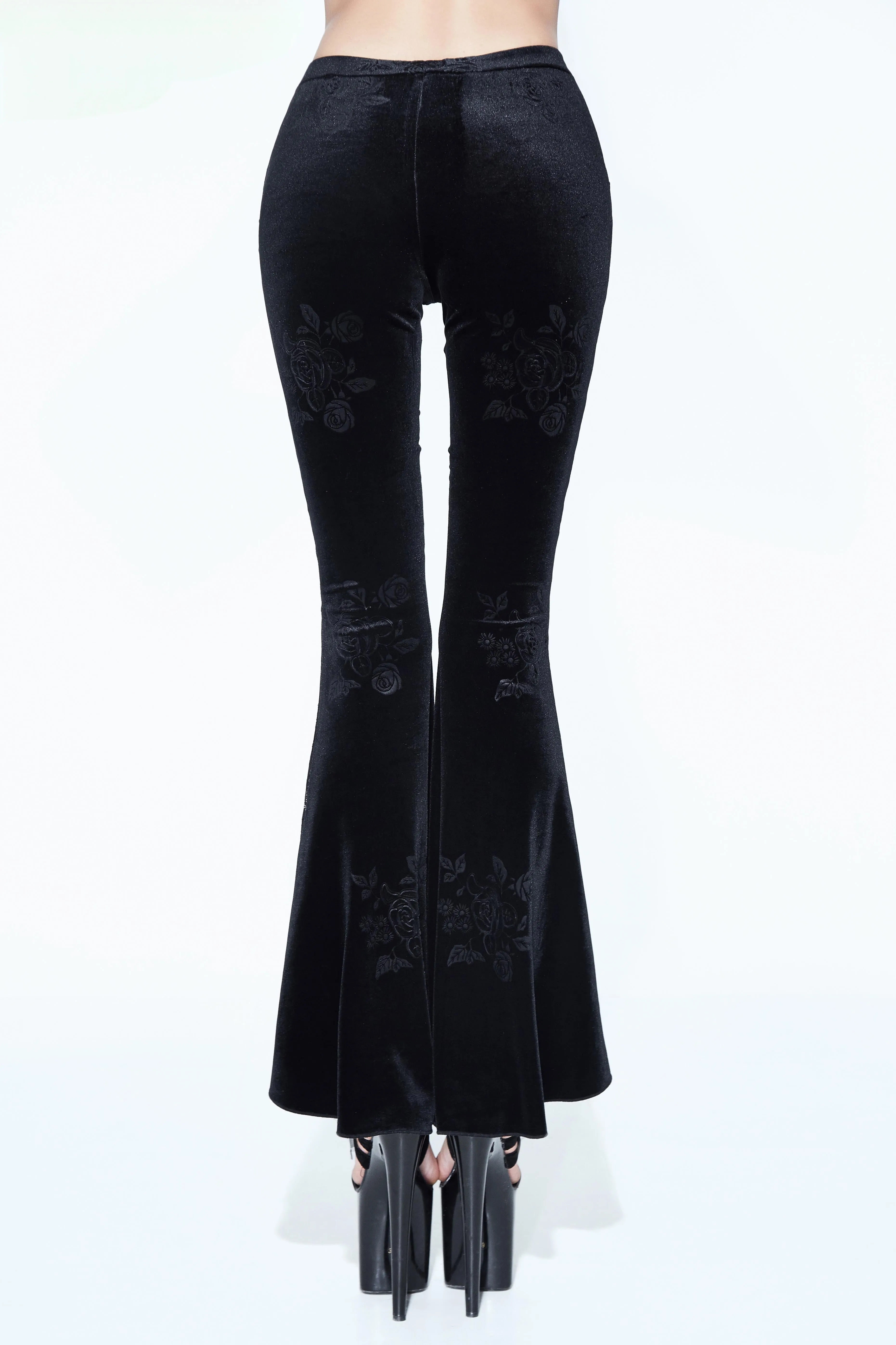 Black Rose Sheer Leggings