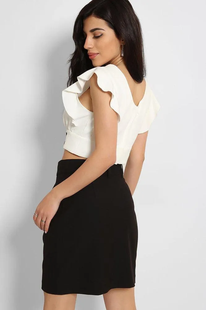 Black Smart Mini Skirt