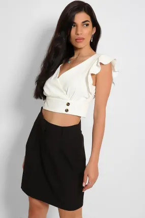 Black Smart Mini Skirt