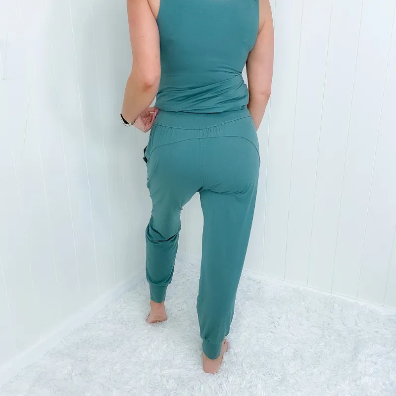 Butter Soft Yoga Joggers in Tidewater Teal