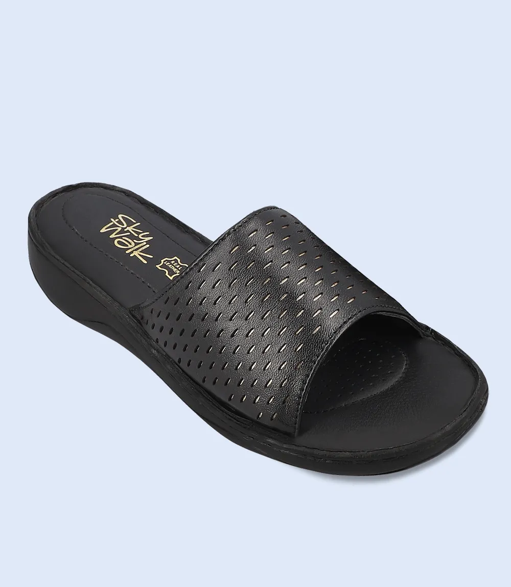 BW7198-BLACK-Women Comfort Slipper