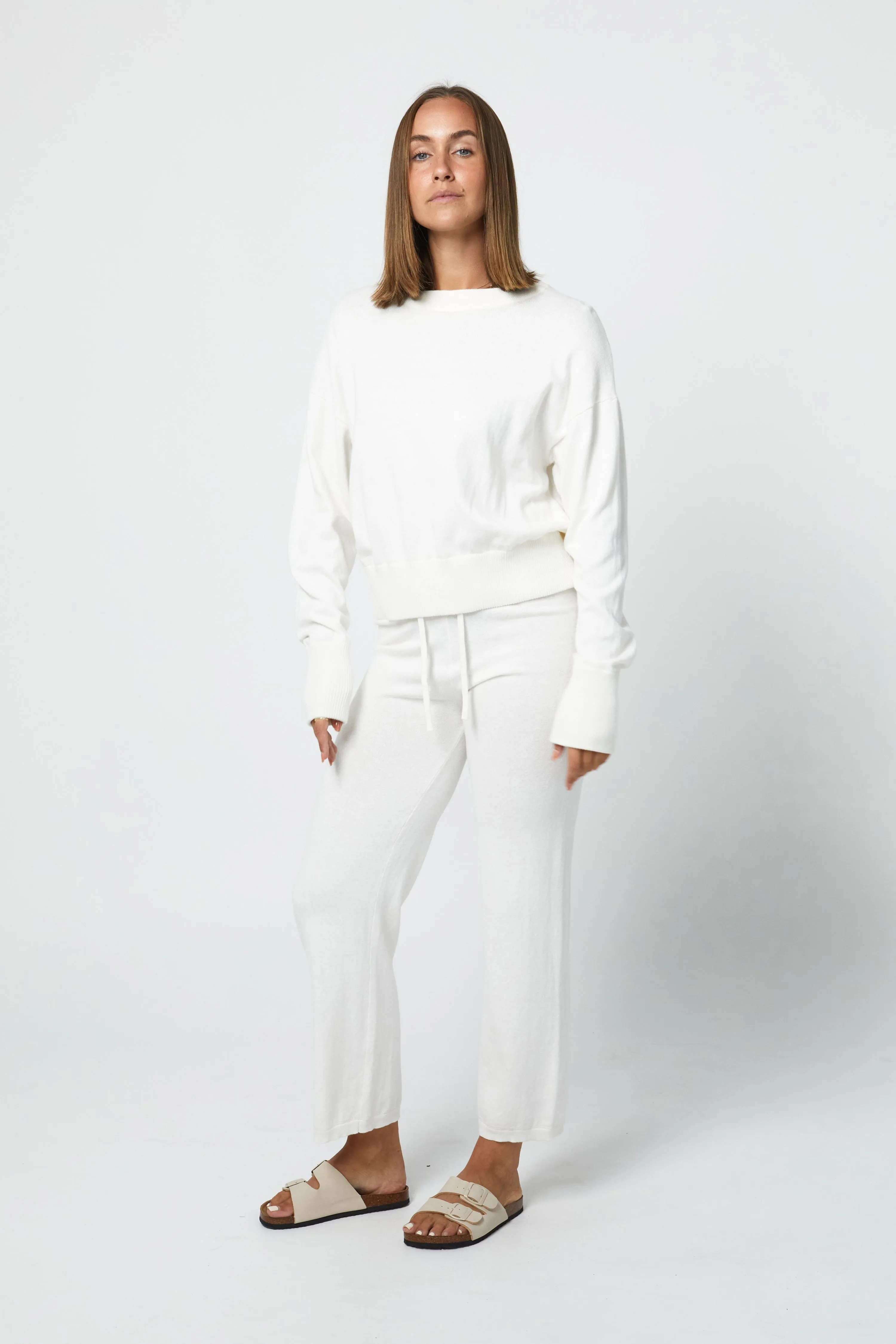 CALLIE LOUNGE PANT - WINTER WHITE