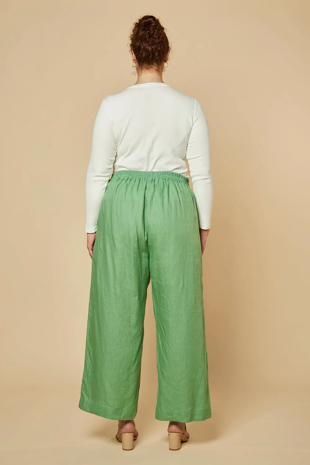 Camille Wide Leg Pant in Jadesheen