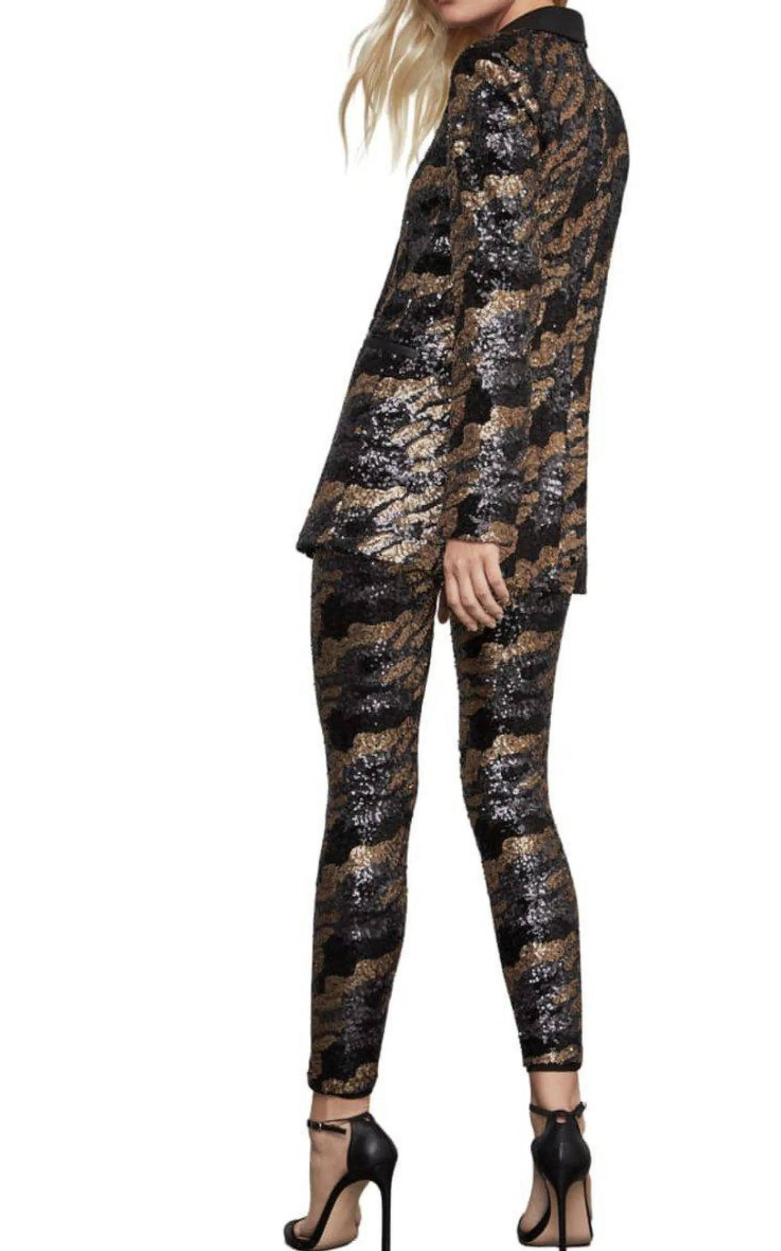 Camo Sequin-Embellished Leggings