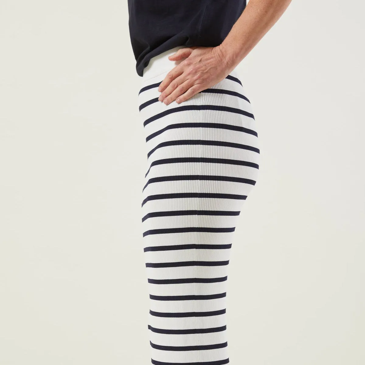 Chalk - Meril Skirt Navy Stripe