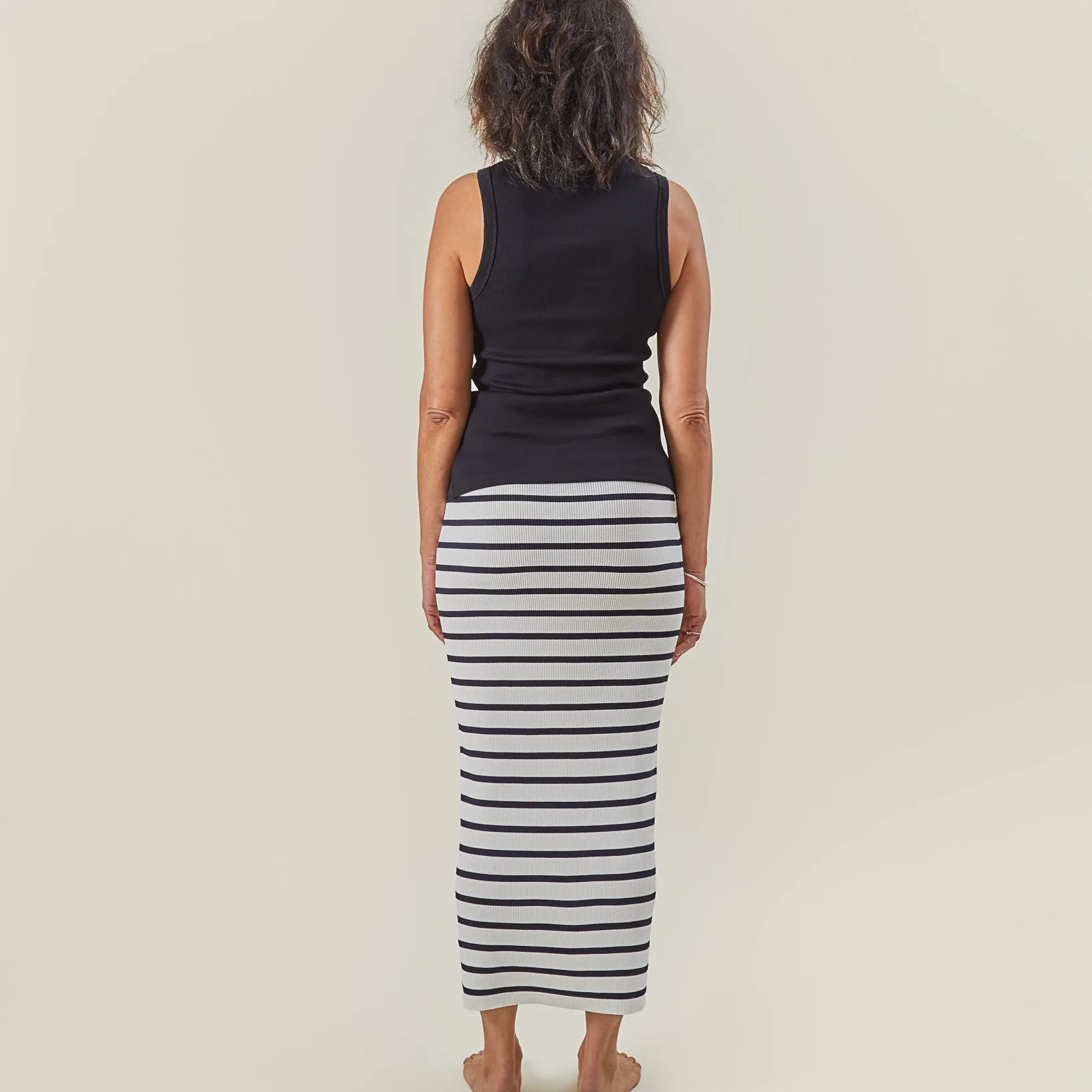 Chalk - Meril Skirt Navy Stripe