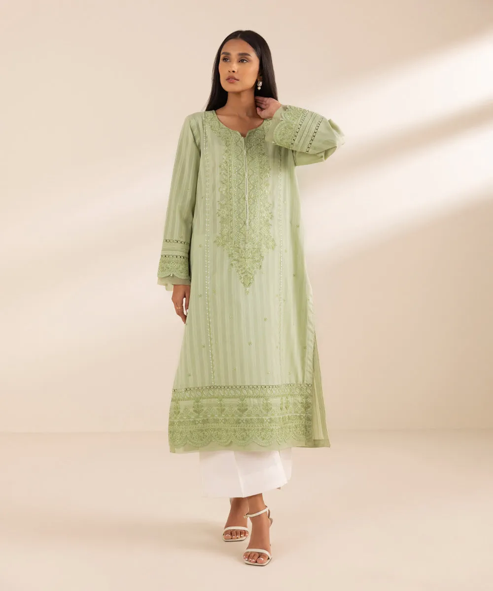 Chikankari Embroidered Shirt