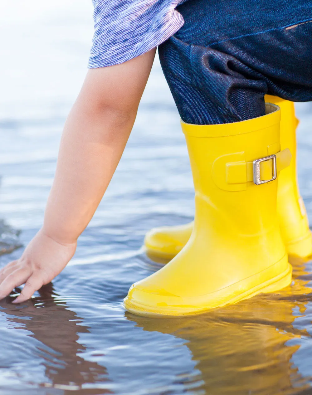 Classic Yellow Buckle Boots