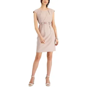 Connected Apparel Womens Petites Woven Work Sheath Dress