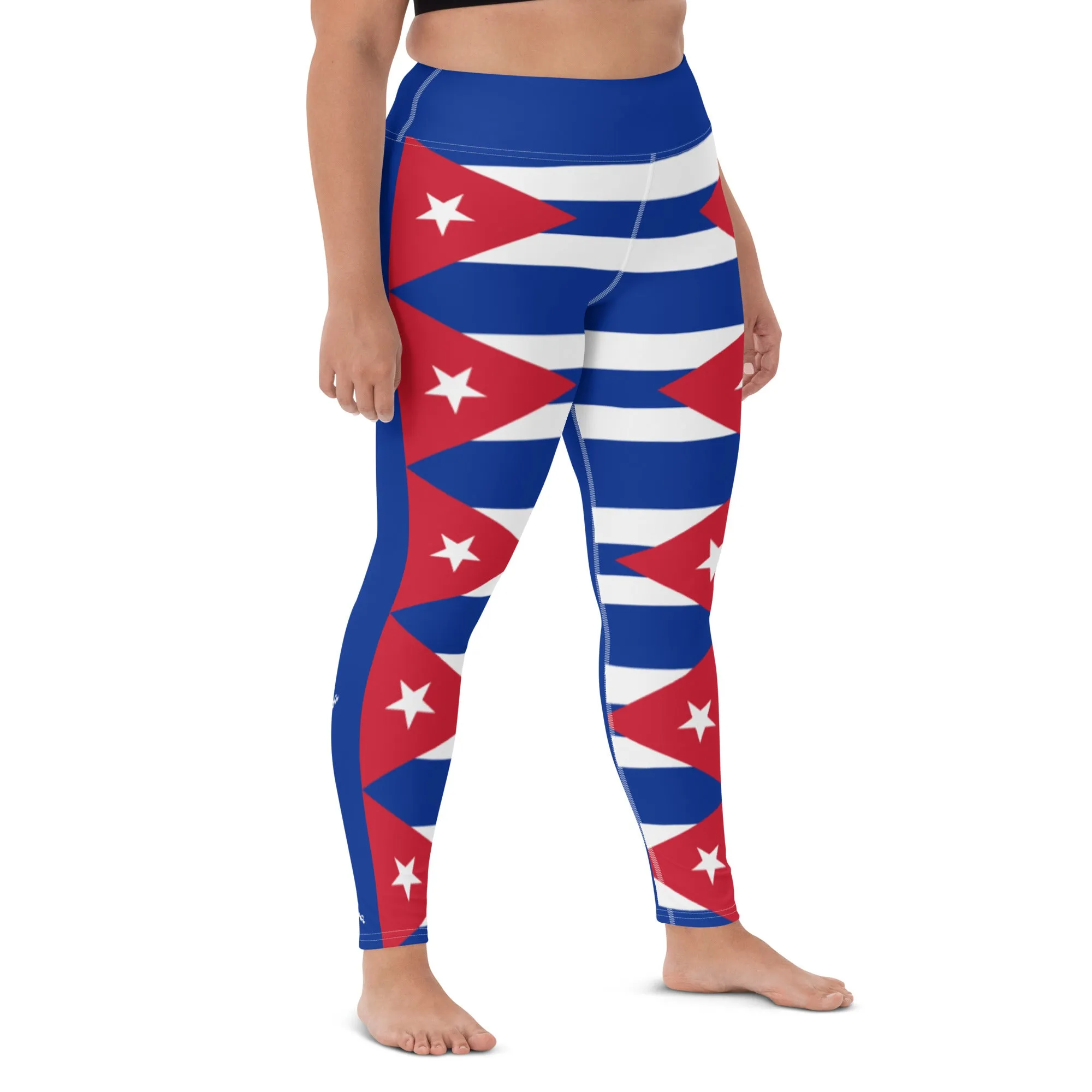 Cuba Flag Yoga Leggings / Workout Leggings / Yoga Leggings With Pocket