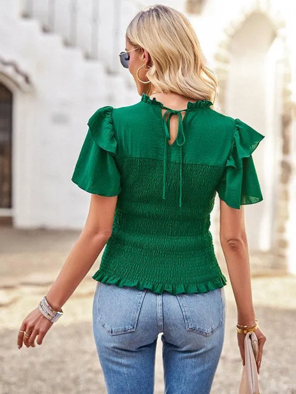 Elegant Ruffled Summer Top