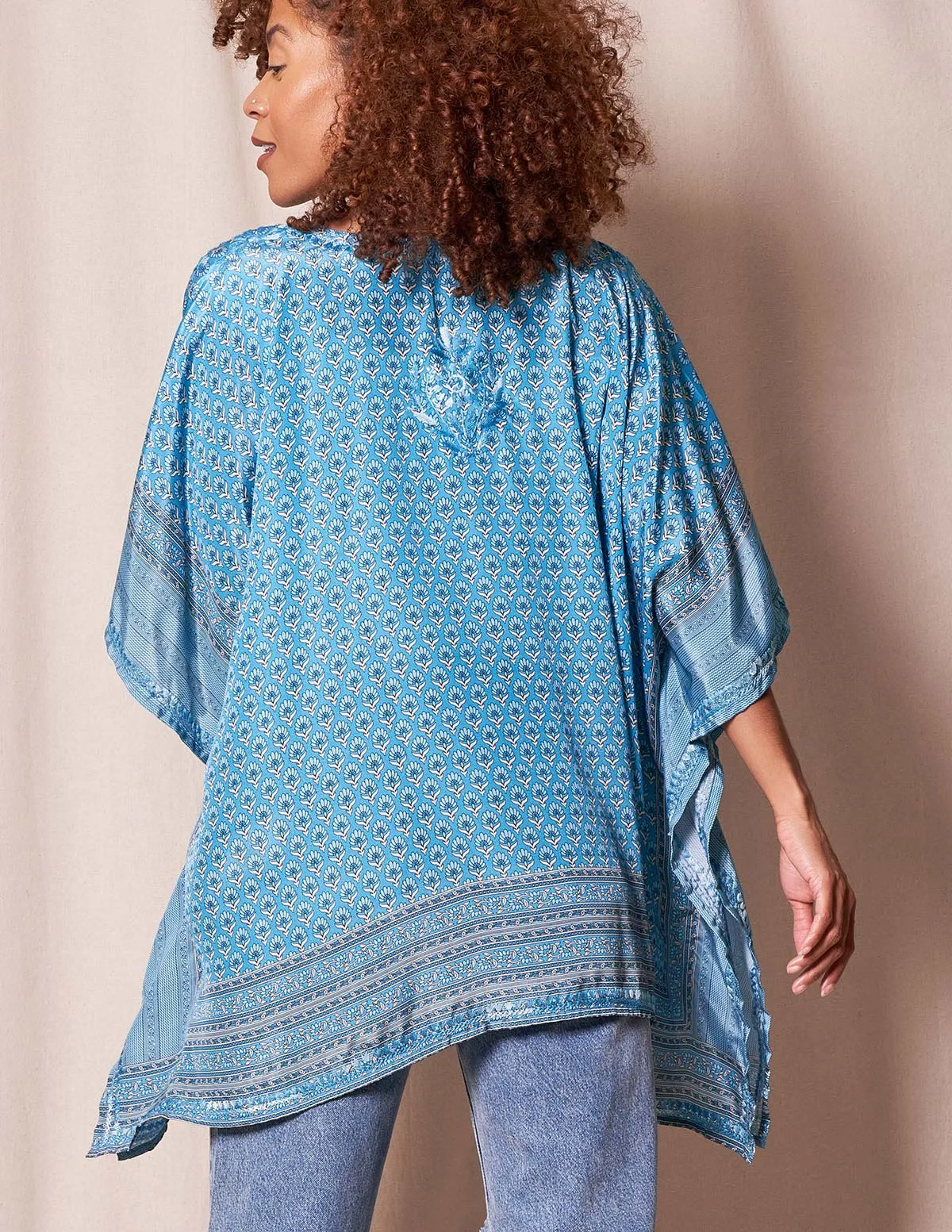 Fair Trade Flowy Tunic - Blue Sky