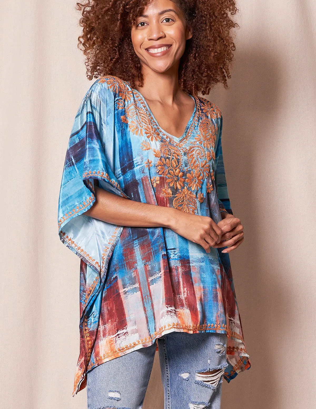 Fair Trade Flowy Tunic - Sunset