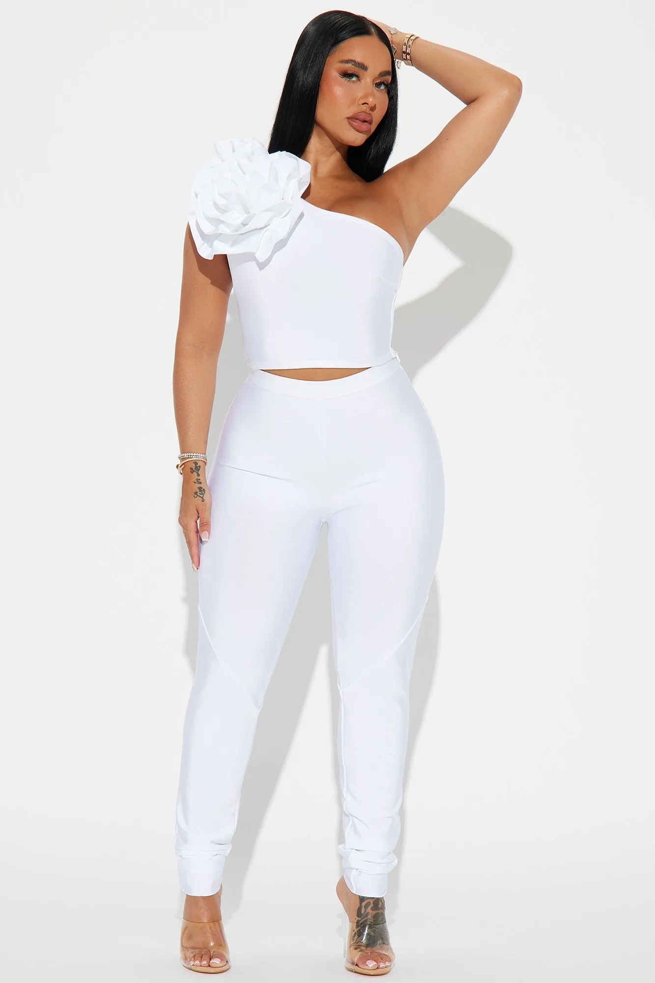 Fashion Icon Bandage Pant Set - White