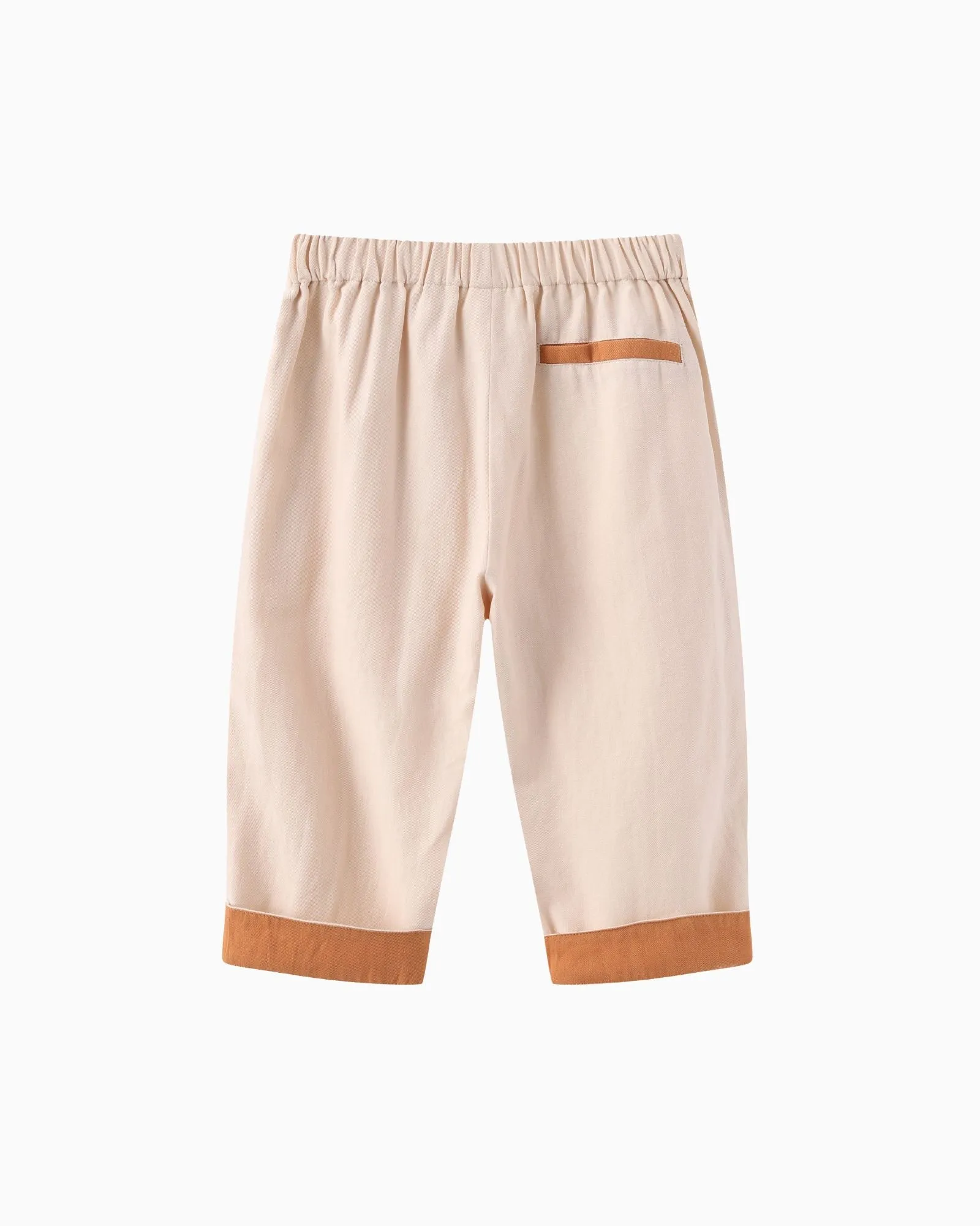 Folded Hem Pants - Cream