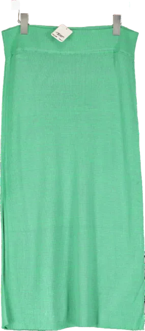 Free People Green Golden Hour Midi Skirt UK L