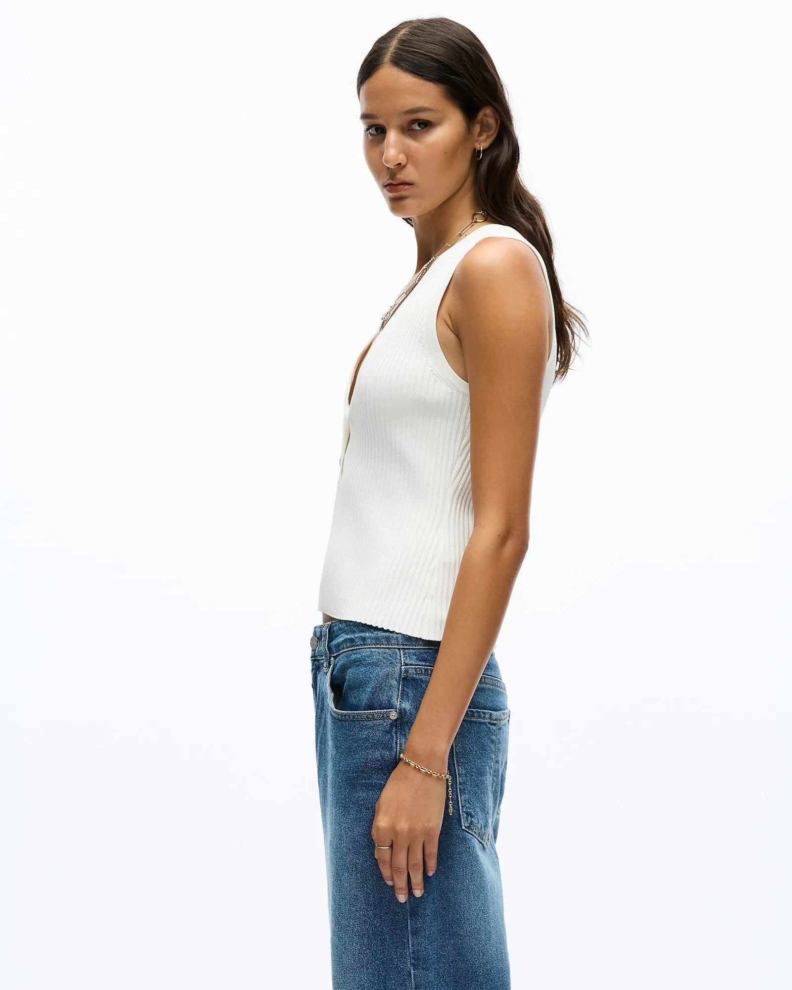 GRACE KNIT TANK - IVORY