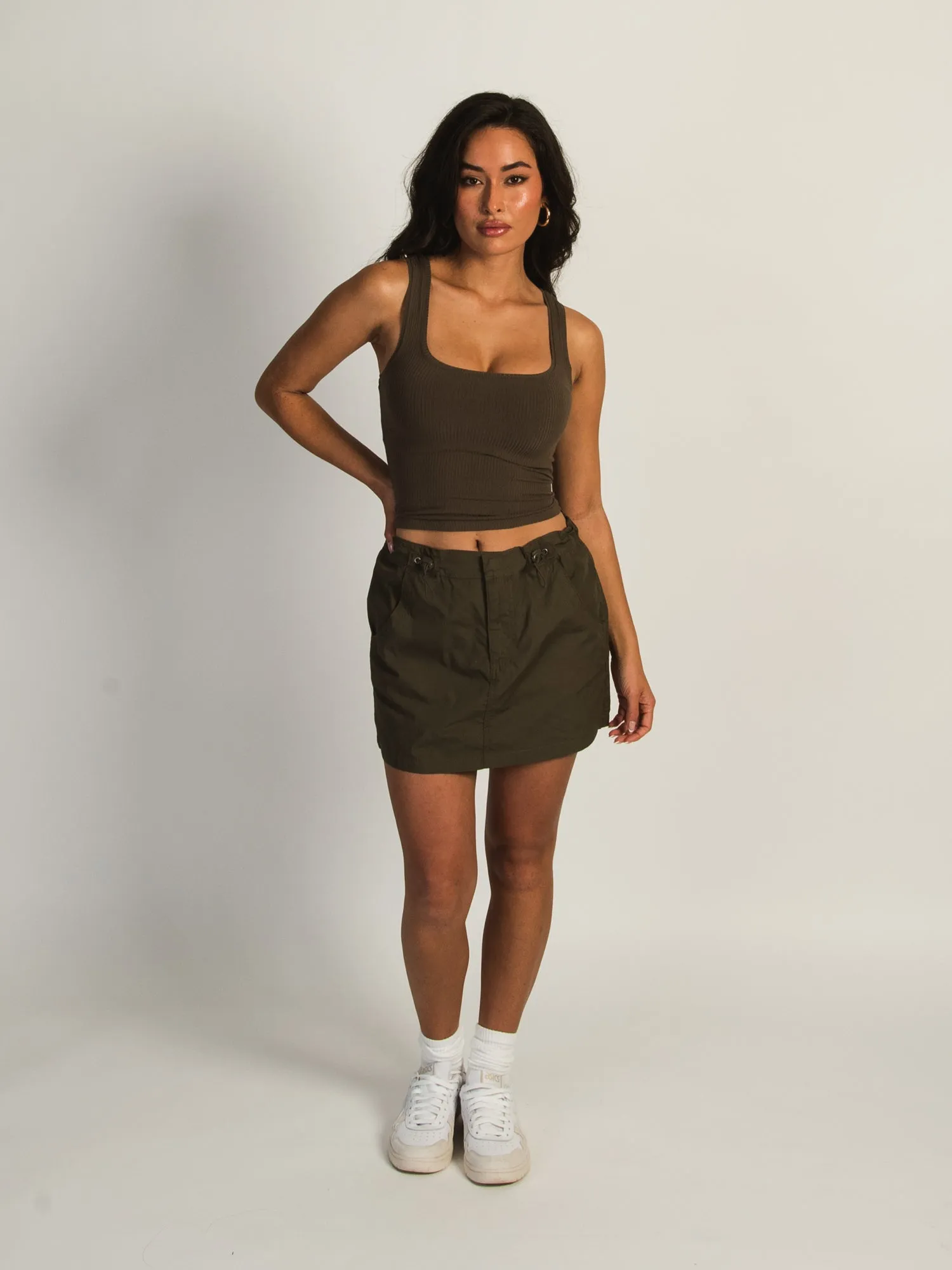 HARLOW DEVON SKIRT - ARMY GREEN