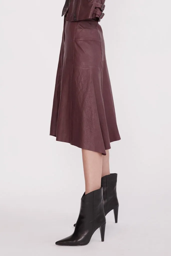 Hudson High-Rise Skirt Shiraz Leather