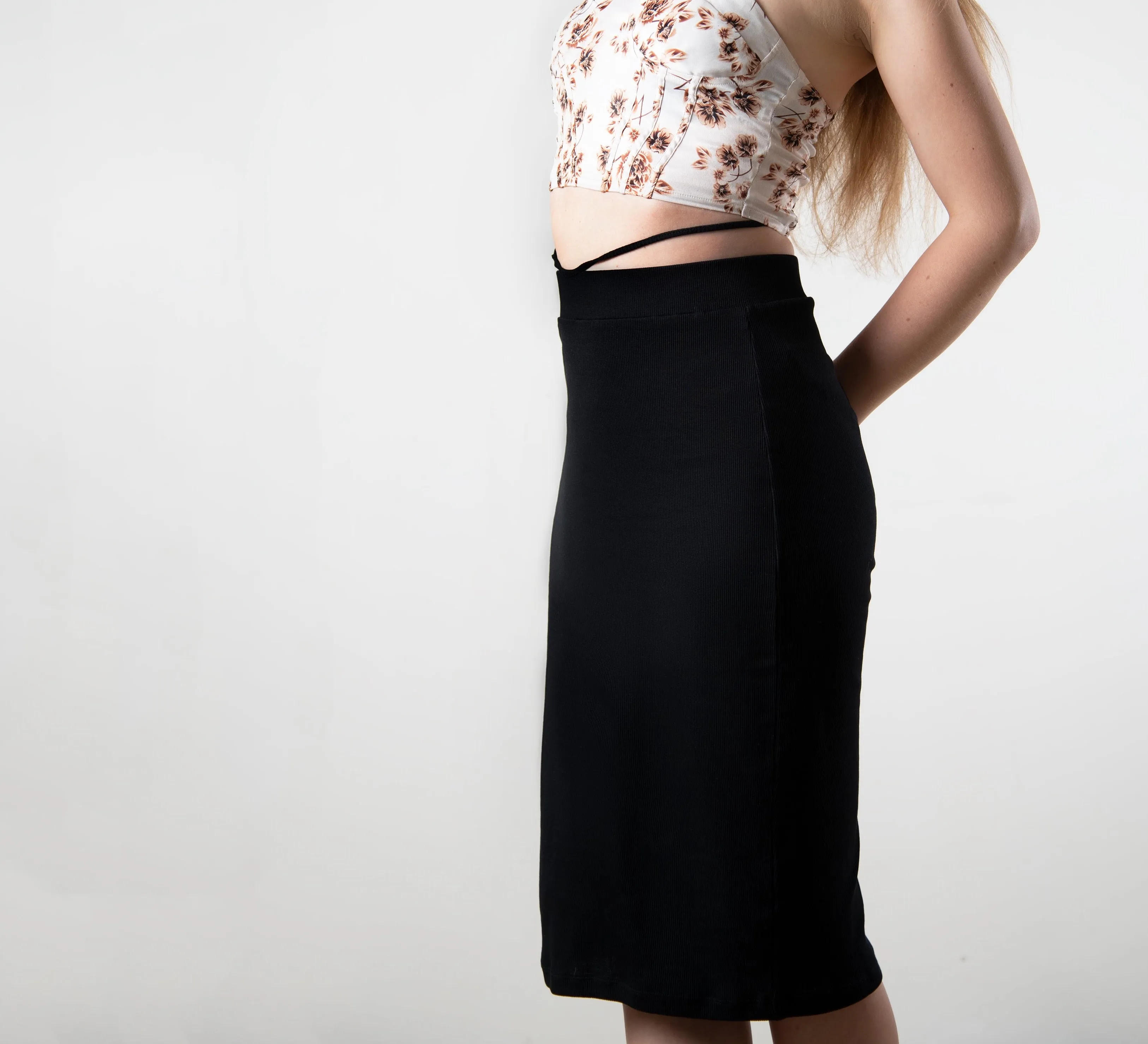 IZF Midi Skirt With Waist String