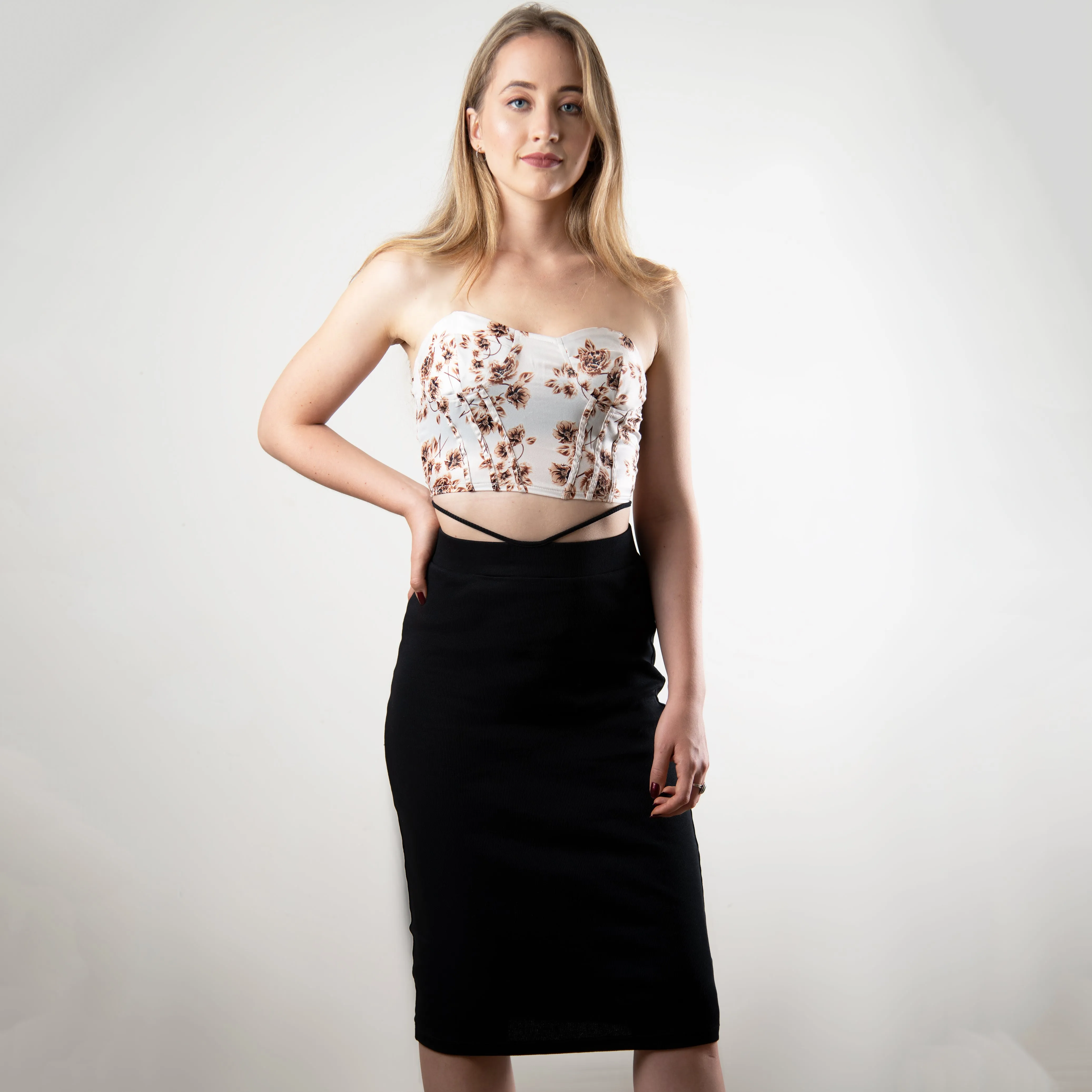 IZF Midi Skirt With Waist String