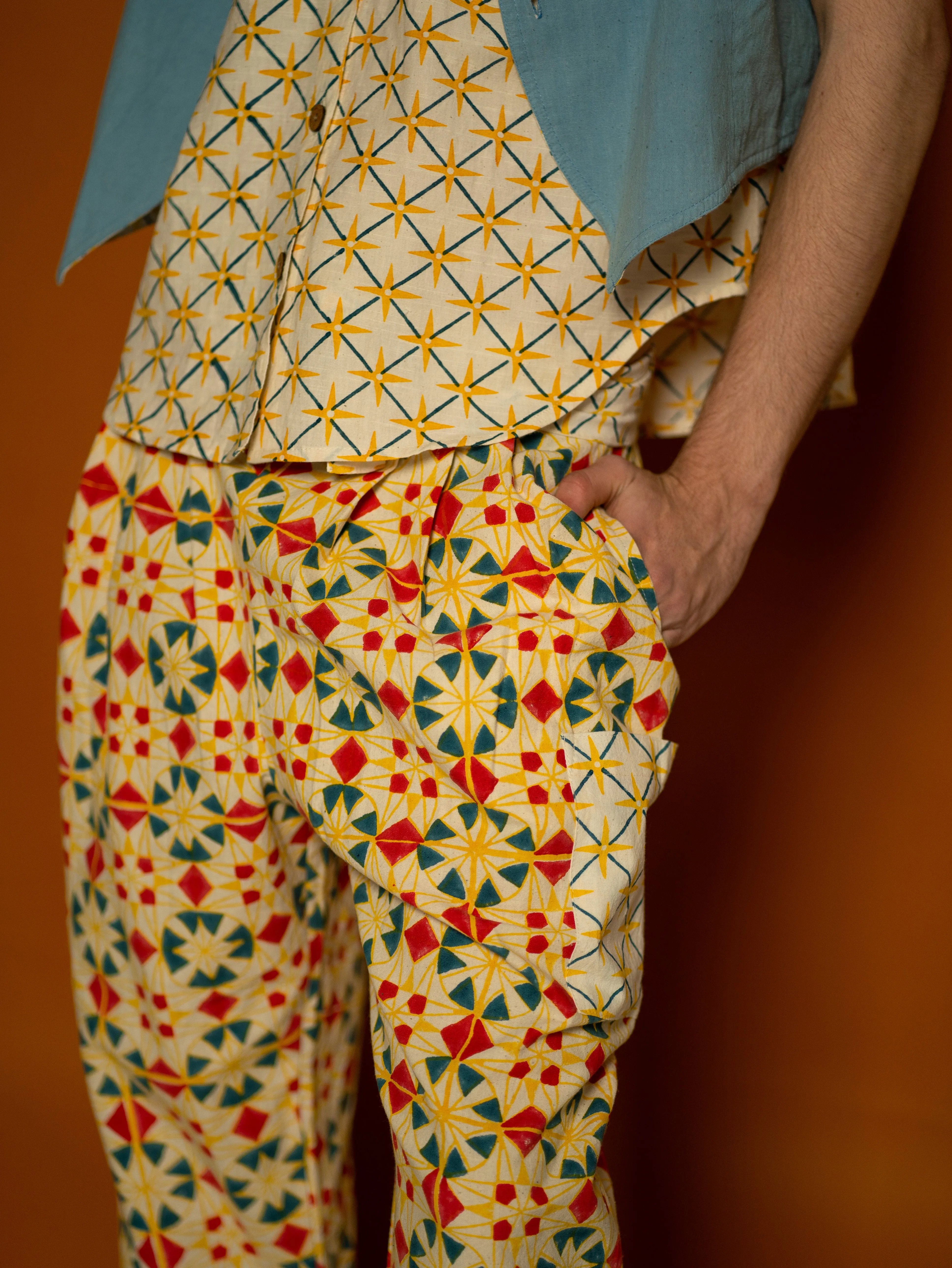 Japanese Work Pants - Parcheesi Print