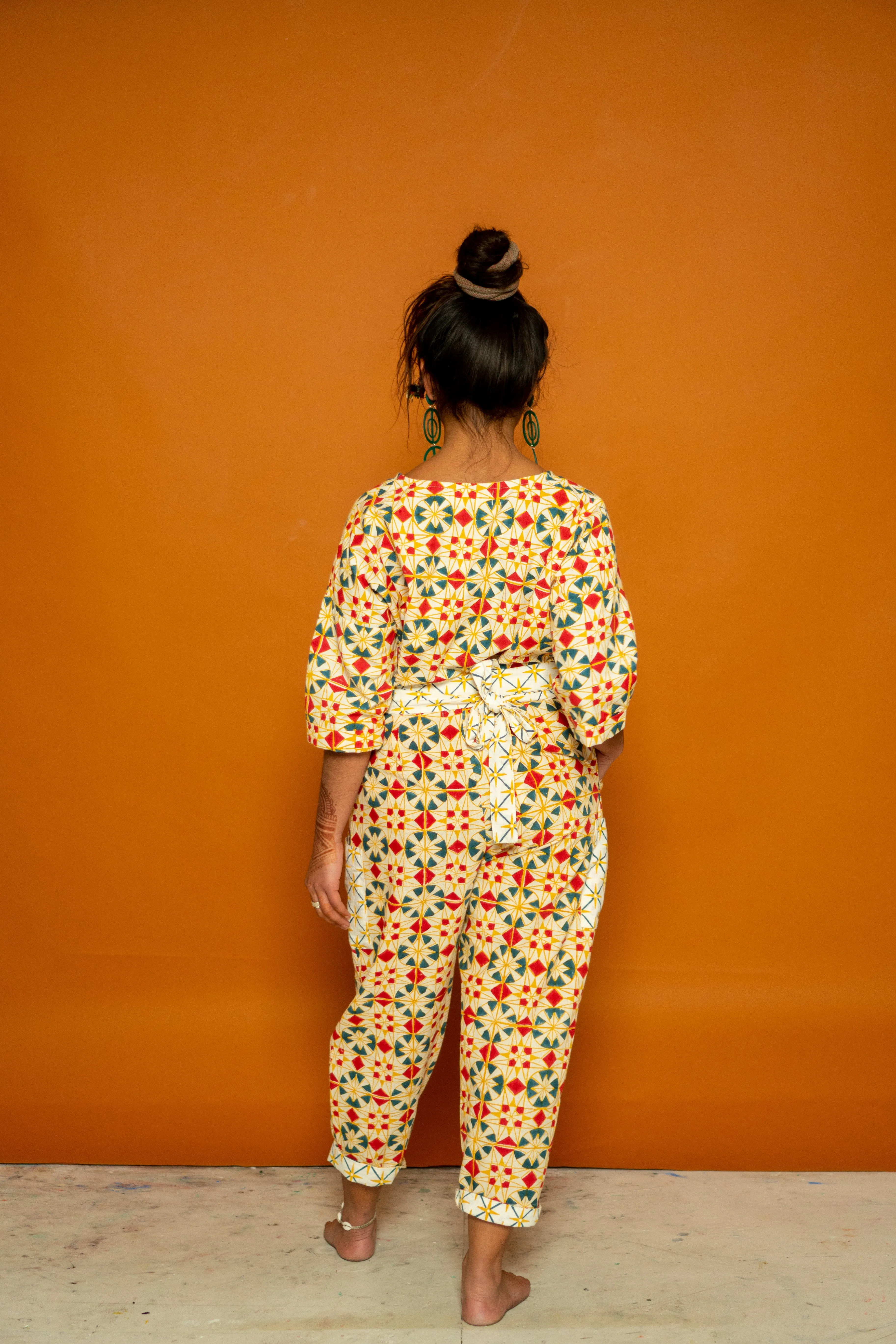 Japanese Work Pants - Parcheesi Print