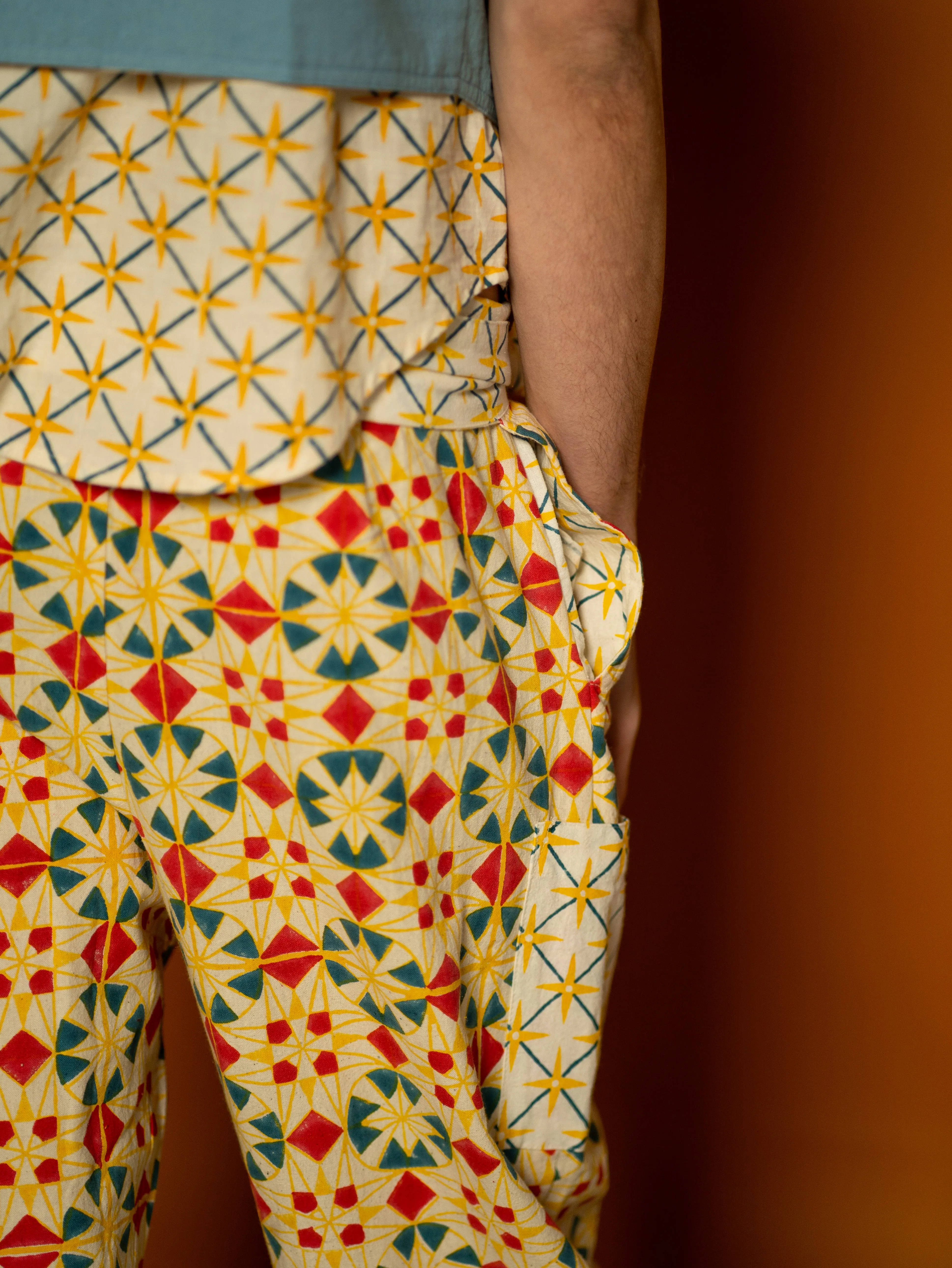 Japanese Work Pants - Parcheesi Print