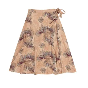 Jean Wrap Skirt Floral