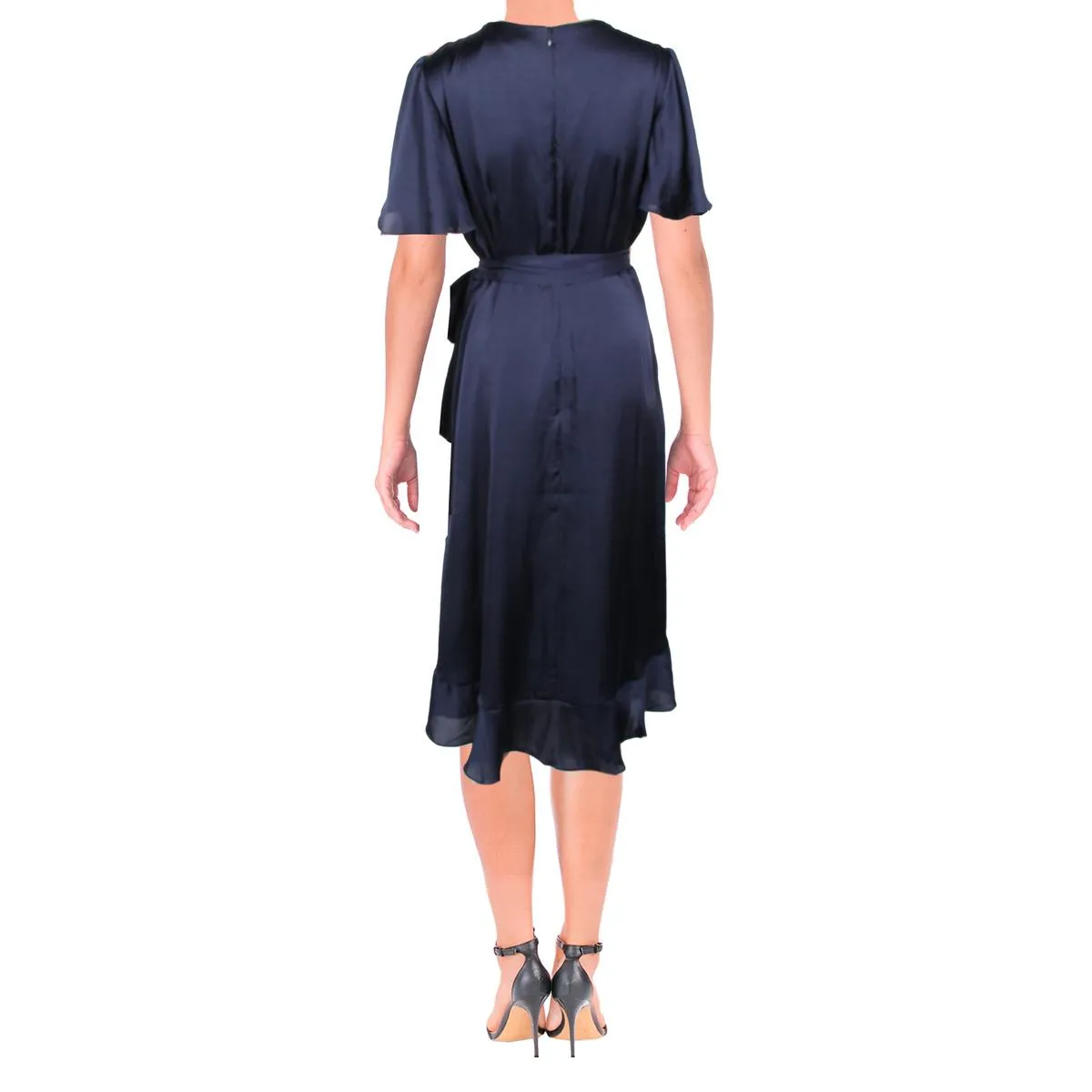 Jessica Howard Womens Satin Midi Cocktail and Party Dress