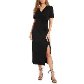 Karen Kane Womens Gathered Long Sheath Dress