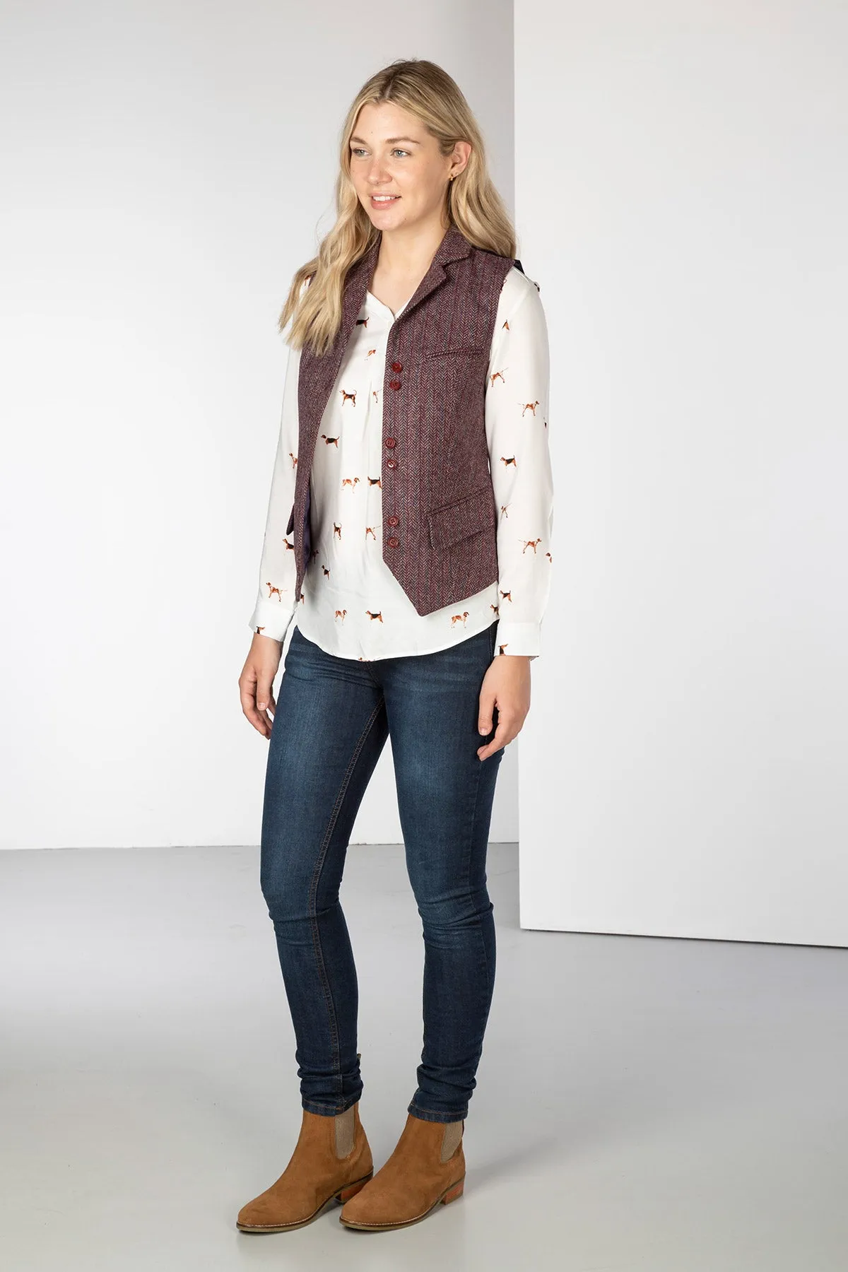 Ladies Limited Edition Tweed Waistcoat - Helen