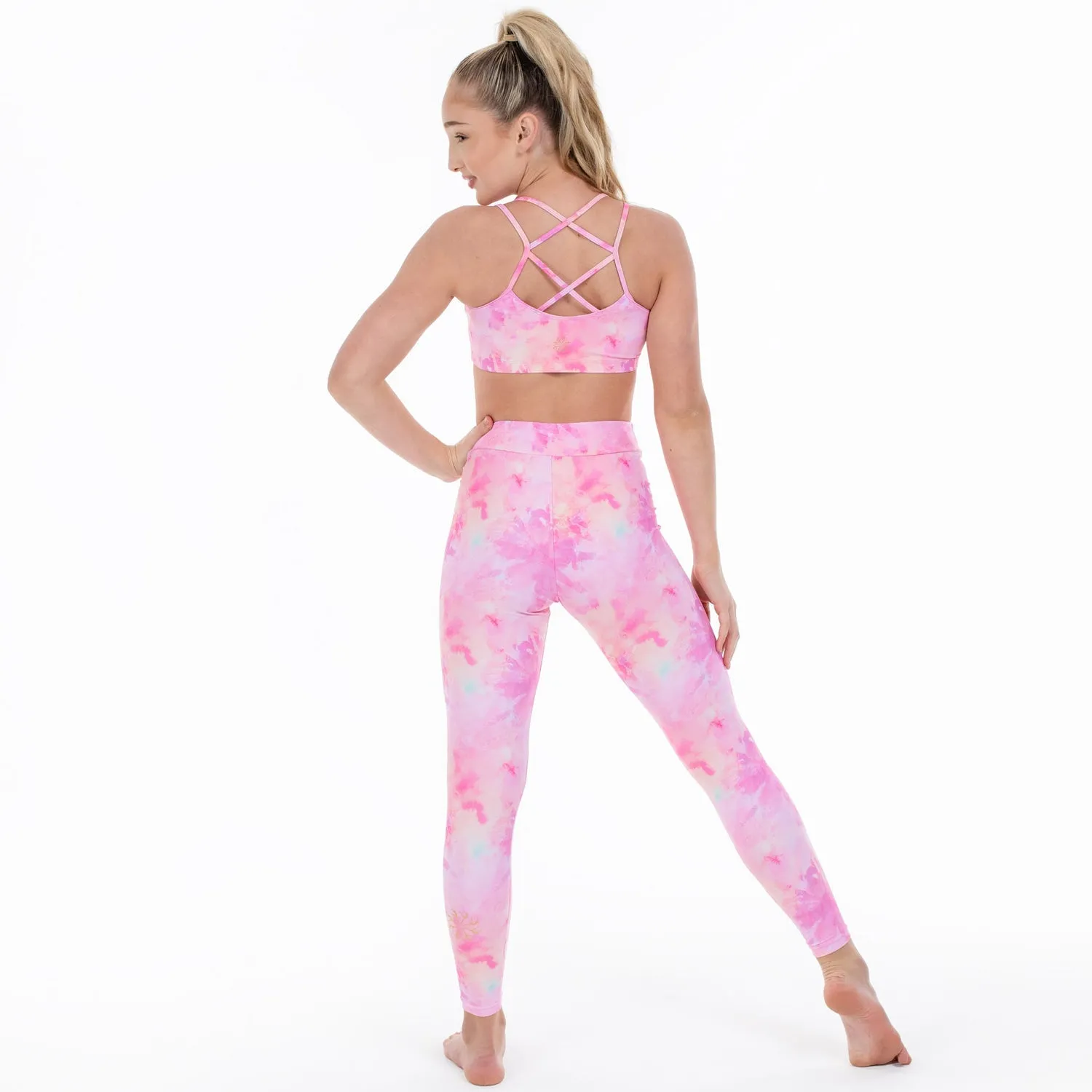 Long Legging in Pink Spring Print