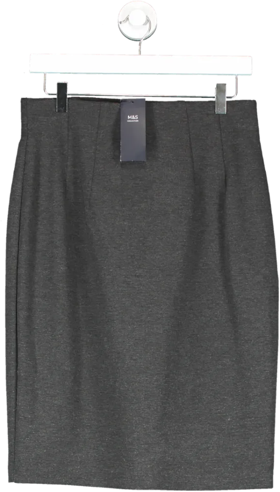 M&S Grey Mark Knee Lencgth Pencil Skirt BNWT UK 12