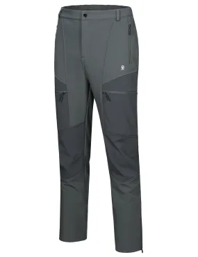 Men's Fleece Lined Ski Softshell Insulated Pants