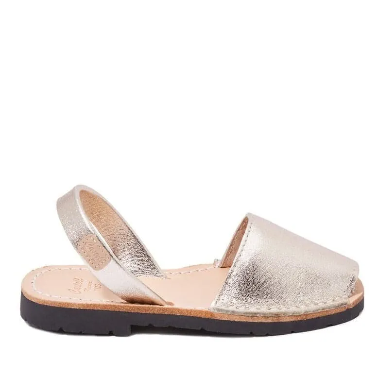 Metallic Leather Sandals For Kids - Iker 1097 Metallic