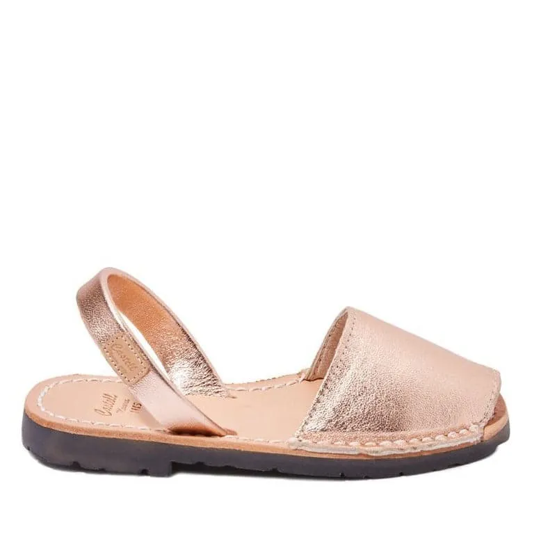 Metallic Leather Sandals For Kids - Iker 1097 Metallic