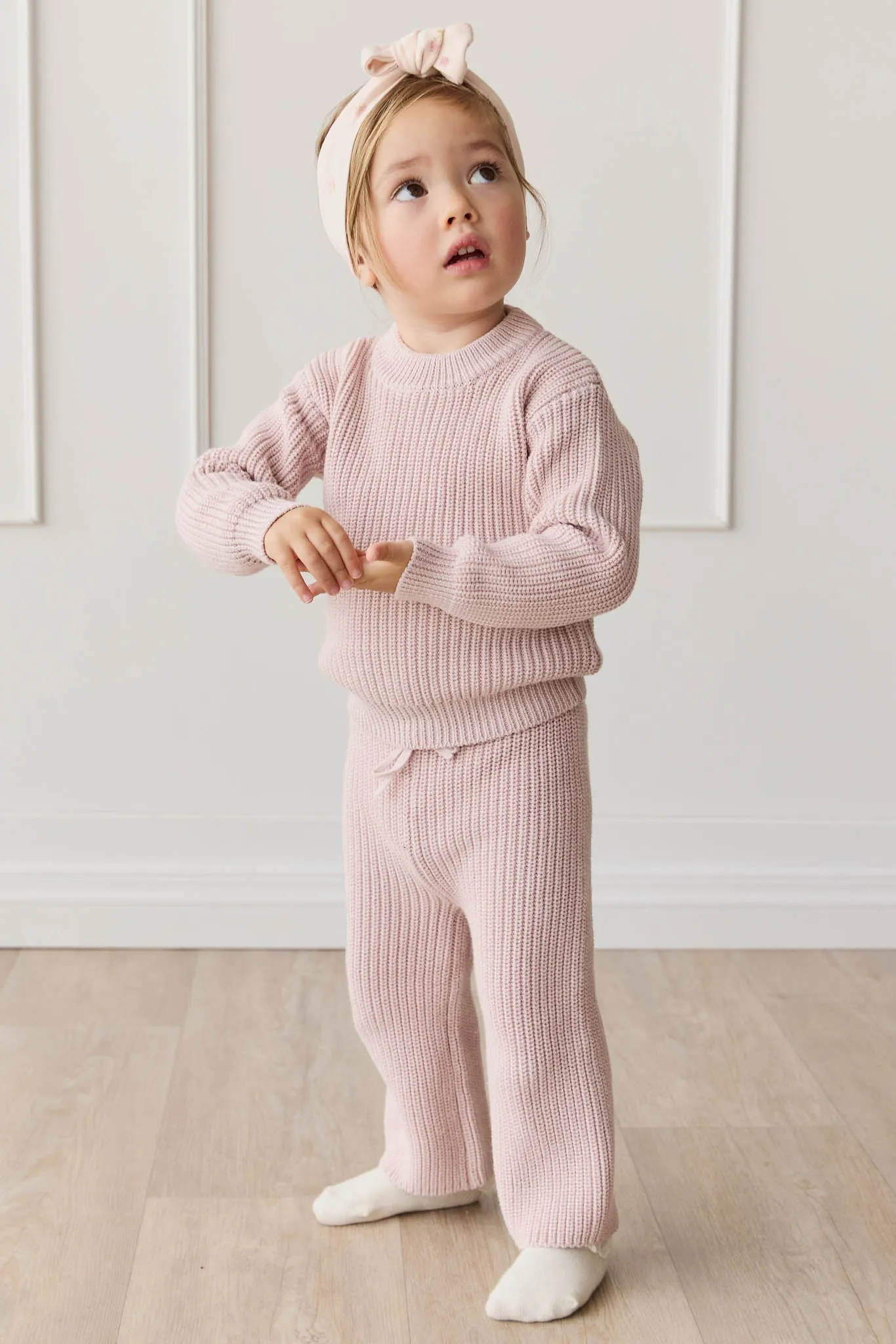 Morgan Knitted Pant - Old Rose