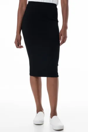 Ribbed Bodycon Skirt _ 145596 _ Black