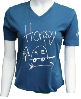 'ScratchPad Tees' Women's Happy Camp SD Tee - Deep Teal