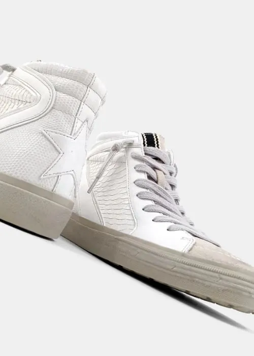 SHU SHOP Rooney White Snake Sneaker