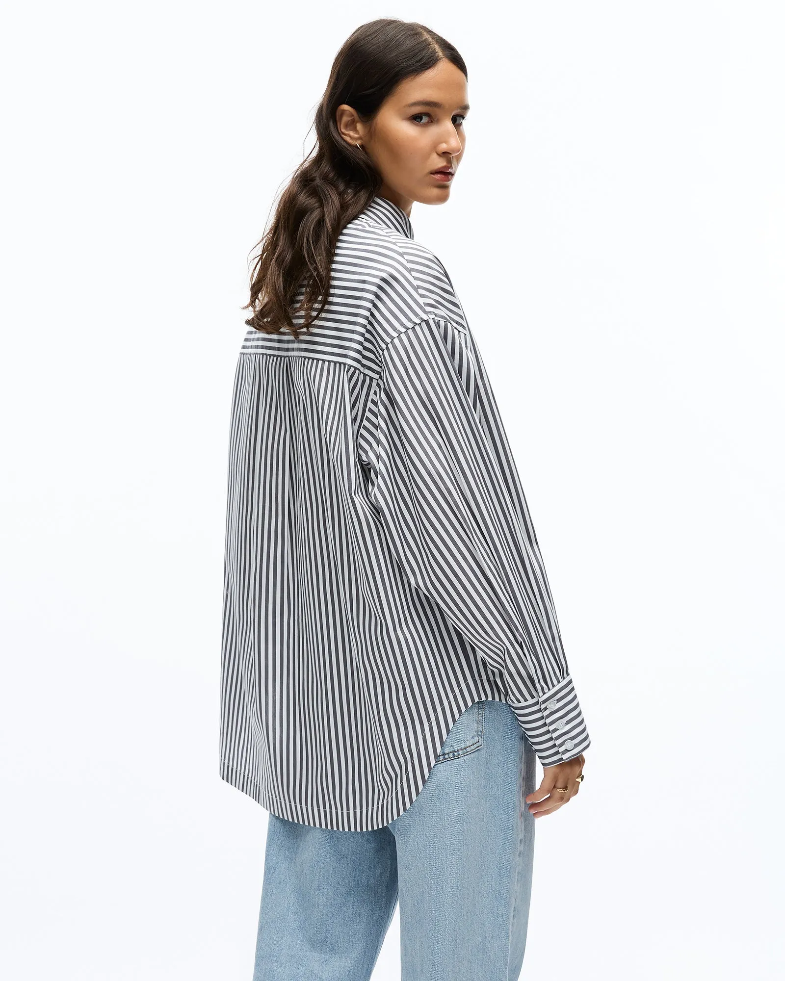 SLOANE SHIRT - SMOKE STRIPE